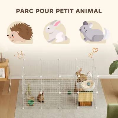 PawHut - parc enclos modulable 2 niveaux