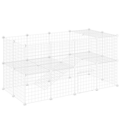 PawHut - parc enclos modulable 2 niveaux