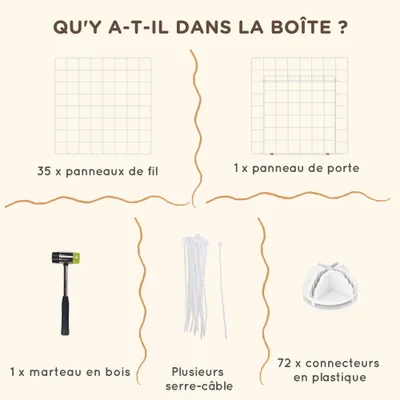 PawHut - parc enclos modulable 2 niveaux