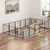 PawHut -  Enclos 16 panneaux modulables pliables porte verrouillable -noir