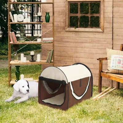 PawHut - Sac transport chien pliable avec coussin amovible
