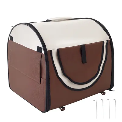 PawHut - Sac transport chien pliable avec coussin amovible