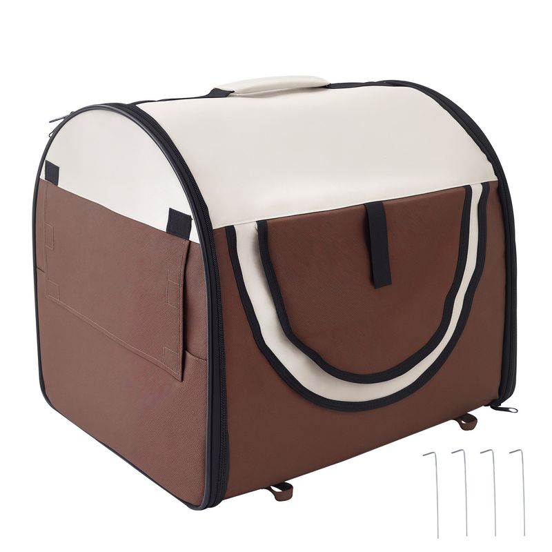 PawHut - Sac transport chien pliable avec coussin amovible