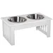 PawHut - Porte-gamelles surélevé 2 gamelles acier inox.
