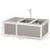 PawHut - Enclos-Tortue-Maison-Terrestre-Extérieur-Grillage-Gris-Blanc