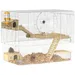 PawHut - Cage à hamster 3 niveaux -H.47cm-blanc