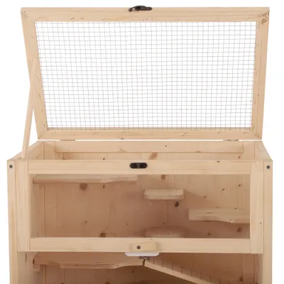 PawHut - Cage Hamsters-5 Étages Multi-H.120 cm - naturel