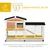 PawHut - Clapier sur roulettes 2 niv. 3 plateaux coulissants