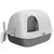 PawHut - Litière Semi-Fermé Couv.Verrouillable+Pelle H.39cm - Gris Blanc PawHut - Litière Semi-Fermé Couv.Verrouillable+Pelle H.39cm - Gris Blanc