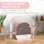 PawHut - Maison de toilette litière chat porte battante pelle filtre