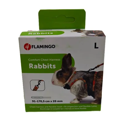 Harnais avec laisse Art Joy Mélange Flamingo - Lapin