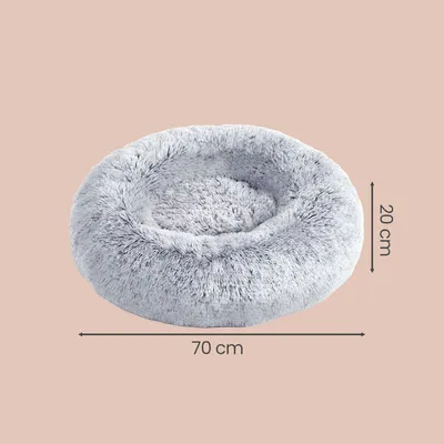 Feandrea Lit pour Chien, Panier en Forme de Beignet pour Chien