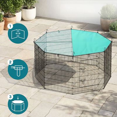 SONGMICS Parcs de jeu, avec Toit, Respirant, Protection Solaire