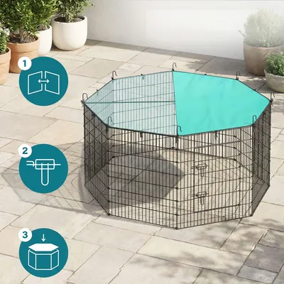 SONGMICS Parcs de jeu, avec Toit, Respirant, Protection Solaire