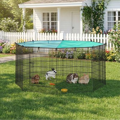 SONGMICS Parcs de jeu, avec Toit, Respirant, Protection Solaire