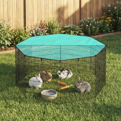 SONGMICS Parcs de jeu, avec Toit, Respirant, Protection Solaire