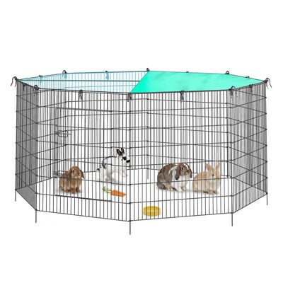 SONGMICS Parcs de jeu, avec Toit, Respirant, Protection Solaire