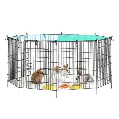 SONGMICS Parcs de jeu, avec Toit, Respirant, Protection Solaire