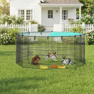 SONGMICS Parcs de jeu, avec Toit, Respirant, Protection Solaire