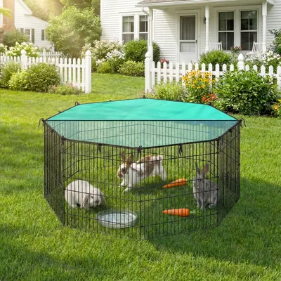 SONGMICS Parcs de jeu, avec Toit, Respirant, Protection Solaire