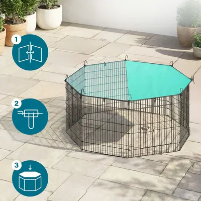 SONGMICS Parcs de jeu, avec Toit, Respirant, Protection Solaire