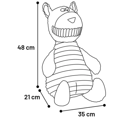 Jouet Ribbi Renard Orange XXL 48 cm pour Chien