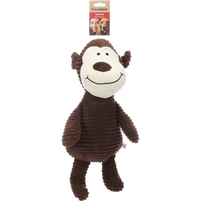 Jouet Ribbi Singe Brun XXL 46 cm pour Chien