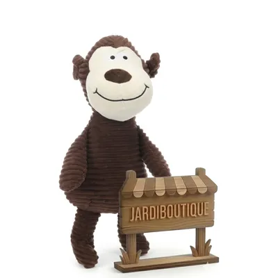 Jouet Ribbi Singe Brun XXL 46 cm pour Chien