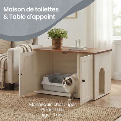 SONGMICS HOME Bacs à litière Toolless, Assemblage Ultra-rapide sans Outils