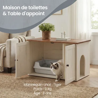 SONGMICS HOME Bacs à litière Toolless, Assemblage Ultra-rapide sans Outils