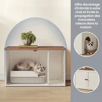 SONGMICS HOME Bacs à litière Toolless, Assemblage Ultra-rapide sans Outils
