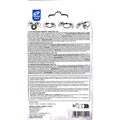 Collier antiparasitaire à l'Icaridine Francodex 70 cm - Noir pour grand plu