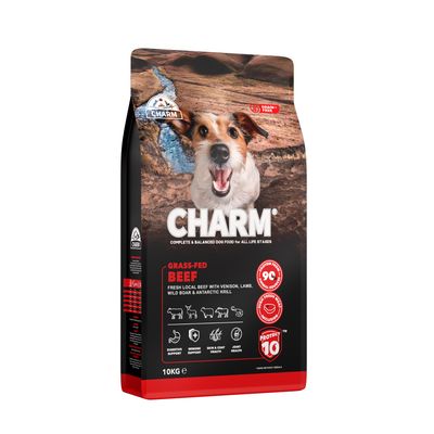 CHARM Croquettes Bœuf pour Chien 10kg - Sans Céréales