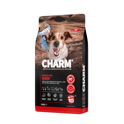 CHARM Croquettes Bœuf pour Chien 10kg - Sans Céréales