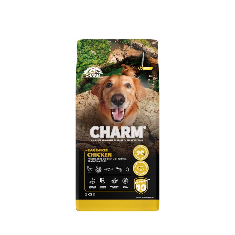 CHARM Croquettes Poulet 2kg Chien Premium - 90% Protéines