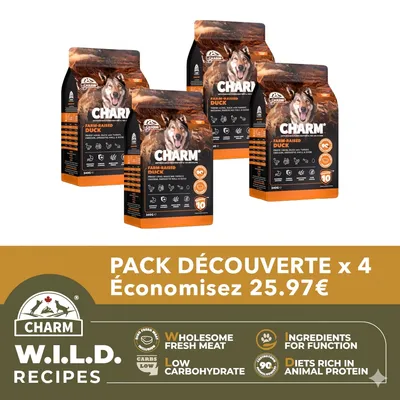 CHARM Croquettes Canard Fermier pour Chien - Sans Céréales