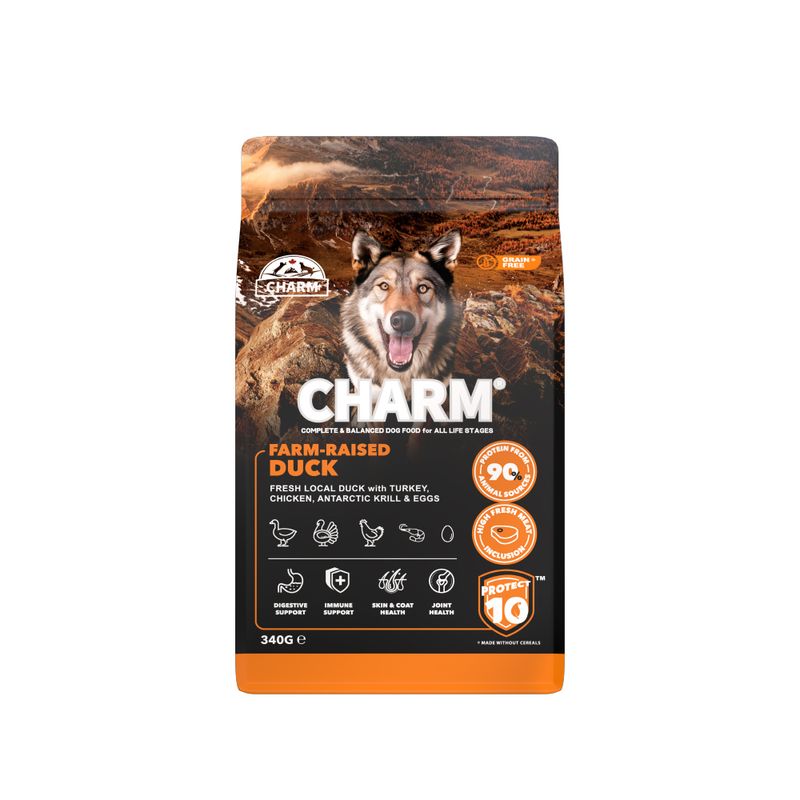 CHARM Croquettes Canard Premium Chien 340g - Sans Céréales