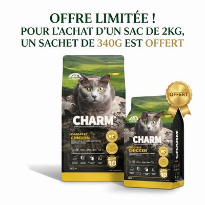 CHARM Poulet Fermier Adulte pour chat 2kg - Sans Céréales