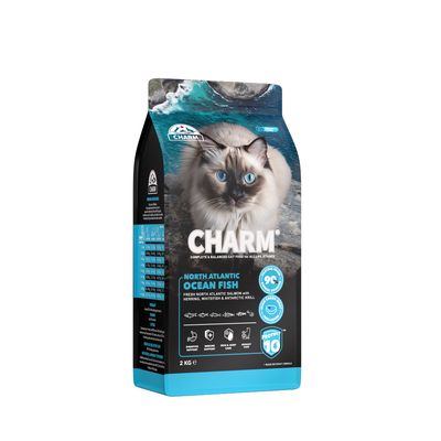 CHARM Croquettes Poisson Oméga-3 pour Chat 2kg - Sans Céréales