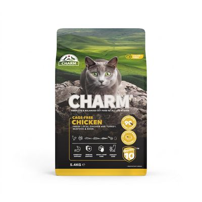 CHARM Poulet Fermier Adulte pour chat 5.4kg - Sans Céréales