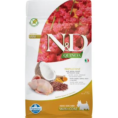 N&D Quinoa - Aliment Chien - Skin & Coat Caille N&D Quinoa - Aliment Chien - Skin & Coat Caille