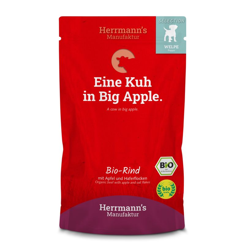 Herrmann's Selection - Aliment chiot - Bœuf Bio pomme
