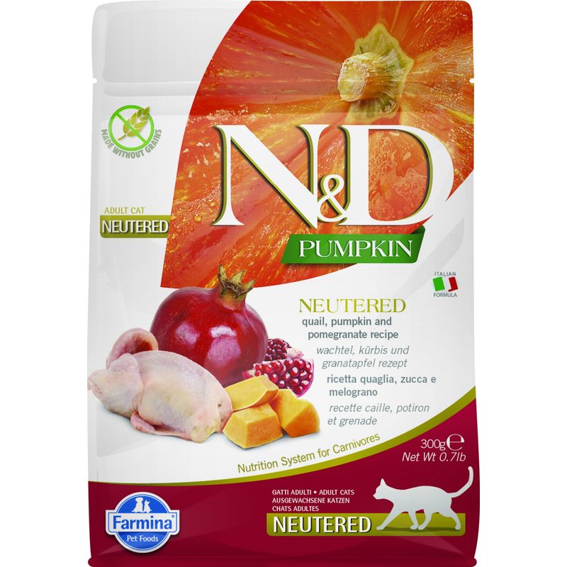 N&D Pumpkin - Aliment Chat - Caille castré