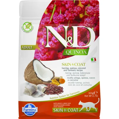 Farmina - Croquettes Chat - N&D Quinoa Skin & Coat Hareng Farmina - Croquettes Chat - N&D Quinoa Skin & Coat Hareng