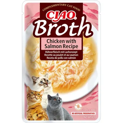 INABA - Bouillon pour chat - CIAO Broth Poulet Saumon