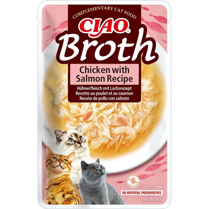 INABA - Bouillon pour chat - CIAO Broth Poulet Saumon