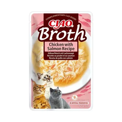 CIAO Broth pour chats Poulet au Saumon