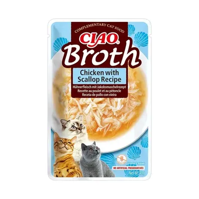Inaba Churu Broth Pollo con Salmón Caldo para gatos Inaba Churu Broth Pollo con Salmón Caldo para gatos