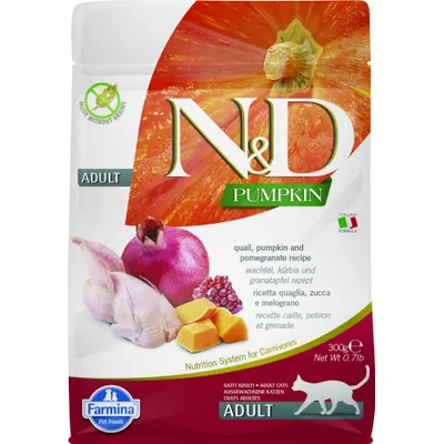 N&D Pumpkin - Nourriture Chat - Caille 300g