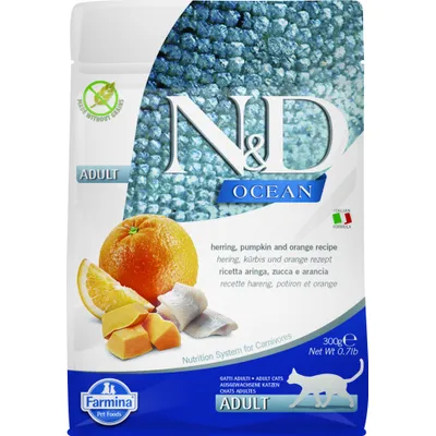 N&D Ocean - Croquettes pour chat - Hareng et citrouille